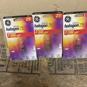 16754 Ge Lot Of 3 Edison 25 Halogen G9 Bulbs New
