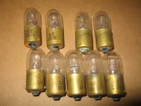 Ge 27889 1876 Miniature Lamp 9w 3.5v Ba15s Made In Usa Pack Of 9