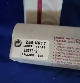 Lu250 Ge 44049 2x Hps 250 Watt Light Bulb Nos #2