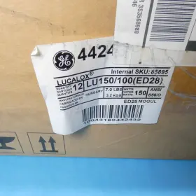 Lu150 Ge 44243 Qty 12 Lu150/100/ed28 High Pressure Sodium Lamp 150 Watt E39 Ansi S56