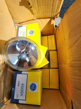 4509x Ge Lot 9 13v 100w Marine Spotlamp Par36 Sealed Beam Vnsp New/unused