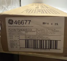 46677 Ge 40 Pieces F21w/t5/830/eco 33 Inch T5 21 Watt 3000k Fluorescent Bulb