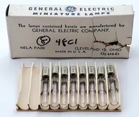 48c1 Ge Lot Of 8 General Electric Vintage Miniature Lamps 48 Volt Telephone