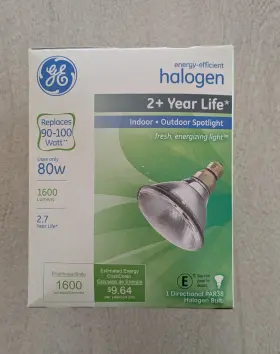 66302 Ge 62714 Halogen Indoor Outdoor Spotlight Bulb 80w Par38 1600 Lumens New