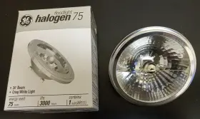 75ar111 Ge 75ar111/fl24 3-pack Ar111 75w 12v 24 Deg Halogen Wide Pin Base
