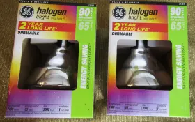 77757 Ge 2-pc Halogen Bright 90 Watt Br40 Dimmable Floodlight Bulb 1100 Lumens 3000hr