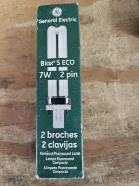 Cg71bx1 Ge 9623308/cg71bx1 9 Nine Biax S Eco 7w 2 Pin Compact Fluorescent Lamps #3