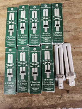 Cg71bx1 Ge 9623308/cg71bx1 9 Nine Biax S Eco 7w 2 Pin Compact Fluorescent Lamps