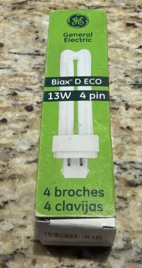 G24q-1 Ge 975940 Biax D Eco 13w 4-pin Fluorescent Light Bulb Base
