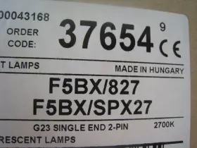 Spx27 Ge F5bx/827 Brand New Lot Of 10 37654 Fluorescent Lamps F5bx/spx27 5 Watt Biax