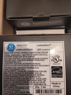 Lrxr410835md Ge General Electric Abb Case Of 12-new Led Lamps 0-10v Dimming Type Non-ic Rated 3500k