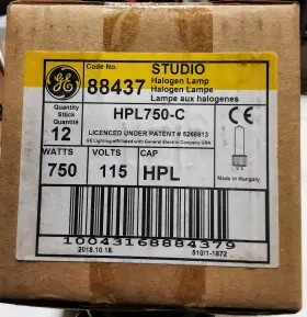 12-750w-115v-hpl750-c Ge Hpl750-c Studio Halogen Lamps-box Of - New