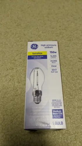Lu150 Ge Lu150/med/eco/s55 Lucalox 150w High Pressure Sodium Lamp Medium Base S55 #2