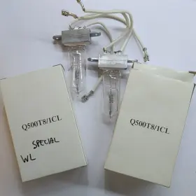 Ge Q500t8/1cl Lot Of 2 Quartz Halogen Airfield Lamp 500w 6.6a/20a 39071 88616
