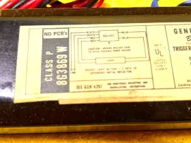 8g3869w General Electric Fluorescent 1-lamp T8 T12 Trigger Start Ballast 120v #2