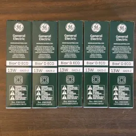 Cg131dbx23eco General Electric Biax D Eco 13w 2 Pin Light Bulbs Lot Of 5