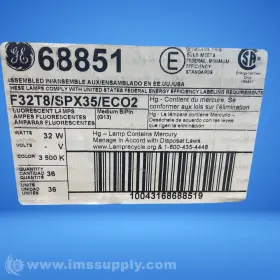 Spx35 General Electric F32t8/spx35/ec02 Fluorescent Lamp Box Of 36 Fnfp