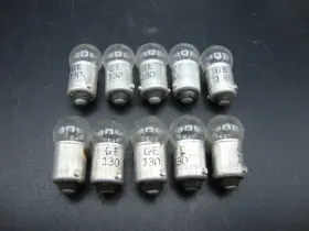 Ge130 General Electric No. 130 Miniature Lamps Light Bulbs Qty 10