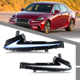 Glis-is-1416-g3274a-blue Glistuning Led Daytime Running Light Assembly Compatible With Lexus Is350 Is250 Is200t I