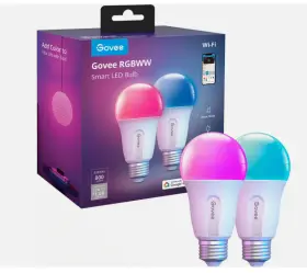 B6004ac1 Govee - A19 800 Lumens Wi-fi Smart Led Bulb 2-pack Multi