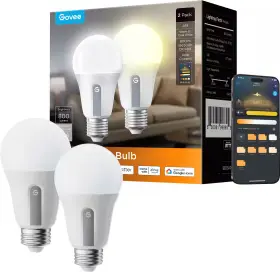 B8015a02 Govee - 800lm White Light A19 Smart Bulb 2pk