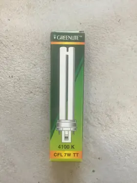 512451 Greenlite Twin Tube 7w G23 Base Pk Of 25