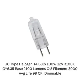 Halco 107004 Replacement Bulb Jc Type T4 By 100w 12v - 10pack