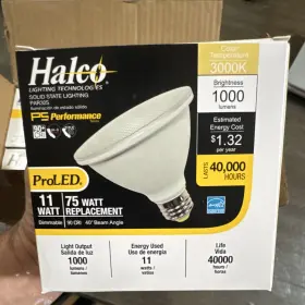Halco 11par30s-fl-led-930-d-ps Par30s Led Flood Light Bulb 11w 75w Replacement 3000k Dimmable 6pk