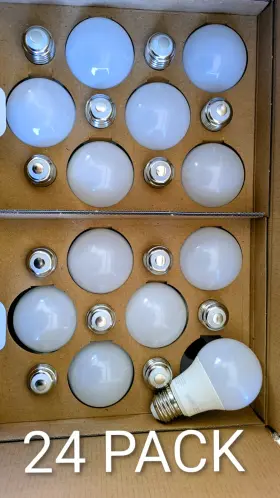1001027005 Hd Supply Maintenance Warehouse 24 Pack Led Light Bulb 8.5watt A19 2700k 800 Lumens 60w Replacement 120v 294536