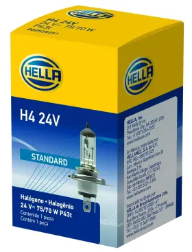 Hella H4-24v H4 24v Standard Halogen Bulb 75/70w