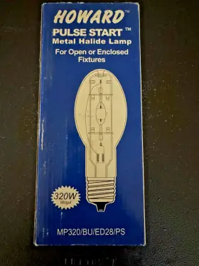 Mp320 Howard Lighting Products Mp320/bu/ed28/ps Protected Mh Hid Ps 320w M132/o Ex39 Ed28 Clear