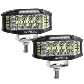 Hz1121-drl Hozilife 3 Inch Led Pods 2pcs 40w 12v Flood Spot Ditch Lights Offroad Driving Fog