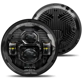 Hwstar Hws2201b Pair New 1000% Bright Anti-glare 7 Inch Led Headlights Round Compatible