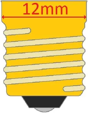Industries 3t4/120v #3t4/120v Bulbs 120 V 3 W E12 Base T-4 Shape Box Of 10 #2