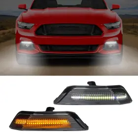 Ym-013 Kakabas Led Drl Front Bumper Turn Signal Light Compatible With Ford Mustang 2015 2016