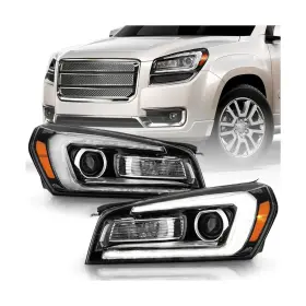 Keekpo 192925080011 - For 2013-2016 Gmc Acadia Factory Halogen Type Led Drl Tube Projector