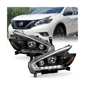 Keekpo Ke-h-j-nmu15-am-bk - For 2015 2016 2017 2018 Nissan Murano Halogen Type Black Led Drl Pro