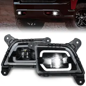 Kyyj-fl-017 Kewisauto Led Fog Lights Daytime Running For Silverado 1500 2500hd 350