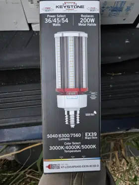Kt-led54pshid-ex39-8csb-d Keystone Led Hid Lamp 36/45/54w Multiple Colors
