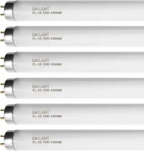 Konideke F15/t8/dl F15t8/dl 18 Inches T8 15 Watt Fluorescent Tube For Sylvania Bi-pin 6500k 6 Count