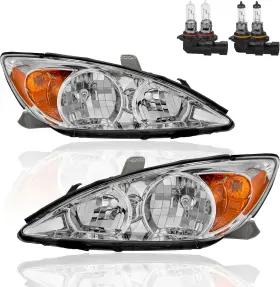 Kuiperauto 725414973695 Pair Headlights Replacement Compatible For 2002-2004 Toyota Camry Headlamps Asse
