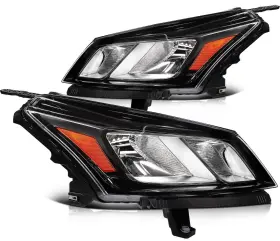 Lbrst 128234-551 Gm2502361 Headlight Assembly Fit With 2013-2017 Chevy Traverse Black Housing
