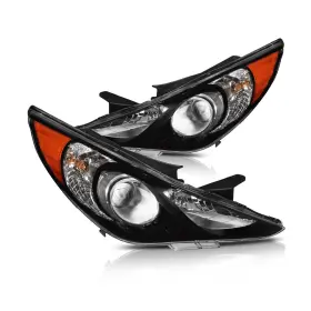 Lbrst 160253-5261-1036082235 Headlight Assembly With Projector For Hyundai Sonata 2011-2014 Black Housing