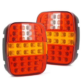Ligbt J0058 2pcs 34 Led Square Rear Combination Tail Light For Jeep Wrangler Ip67 Waterpr