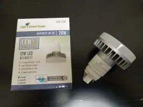 Led-7318-27a Light Efficient Design Designs Led Cfl 4-pin Retrofit Vertical 12w 2700k 120-277v