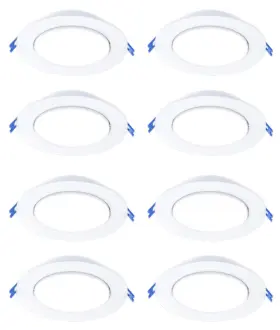 Lightolier Gb4rslmz10sctuw Case Of 8 Led 4 Inch Round Gimbal Dual Select 5cct And Lumen