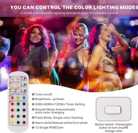 Lineway 679625300996 Rechargeable Battery Operated Light Bulb With Remote Control 1 Pack White #2