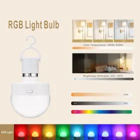 Lineway 679625300996 Rechargeable Battery Operated Light Bulb With Remote Control 1 Pack White #3