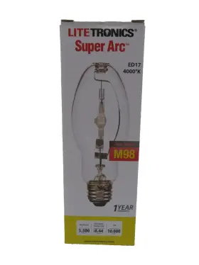 Ed17 Lite Tronics 706762336400 Super Arc Bulb M98 4000k 70 Watts