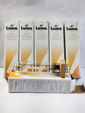 Hps250 Luma Hps250/u 250w High Pressure Sodium Lamp Mogul Base Lot Of 6